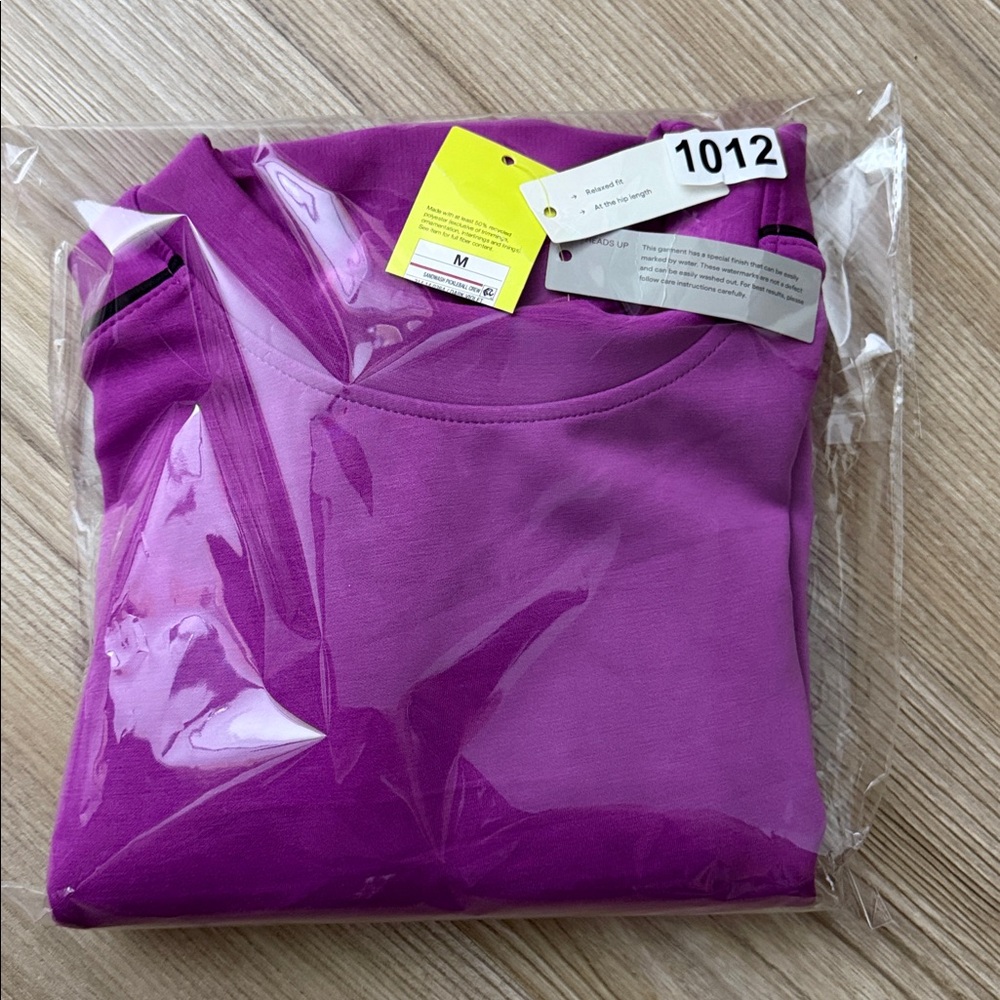 Women's Airy Sleek Crewneck Sweatshirt - All in Motion™ Dark Violet M - Picture 10 of 10